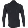 Tee-shirt homme laine Mérinos DOUBLE FACE 1/4 ZIP noir SENSOR