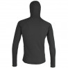 Tee-shirt homme laine Mérinos DOUBLE FACE HOODED noir SENSOR
