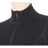 Tee-shirt femme laine Mérinos W'S DOUBLE FACE 1/4 ZIP noir SENSOR