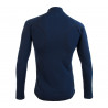 Tee-shirt homme laine Mérinos DOUBLE FACE 1/4 ZIP deep-blue SENSOR