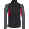 Polaire 1/4 zip STRETCH COLOR ANORAK 9310 gris-rouge Montura