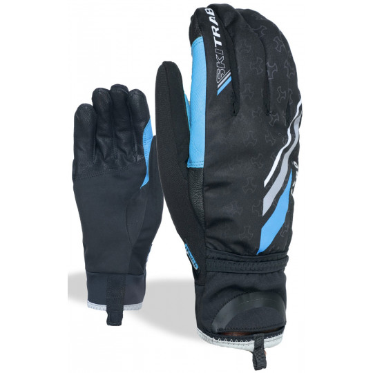 Gants COMBI softshell et surmoufle GARA AERO bleu SkiTrab