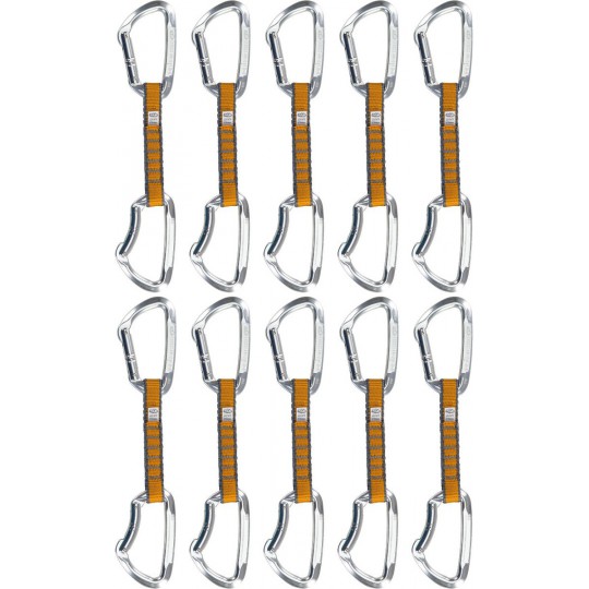 Lot de 10 dégaines d'escalade 1er prix BASIC SET NY orange Climbing Technology 2023