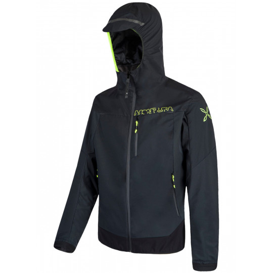 Veste Softshell à capuche AIR ACTION HYBRID JACKET 9070F noir-jaune Montura