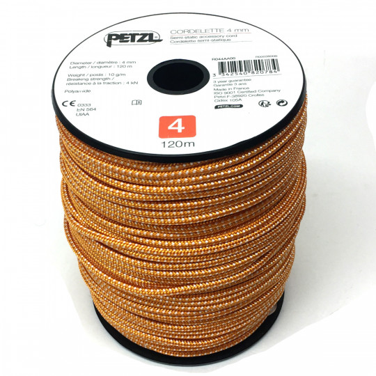 Cordelette escalade 4mm orange PETZL