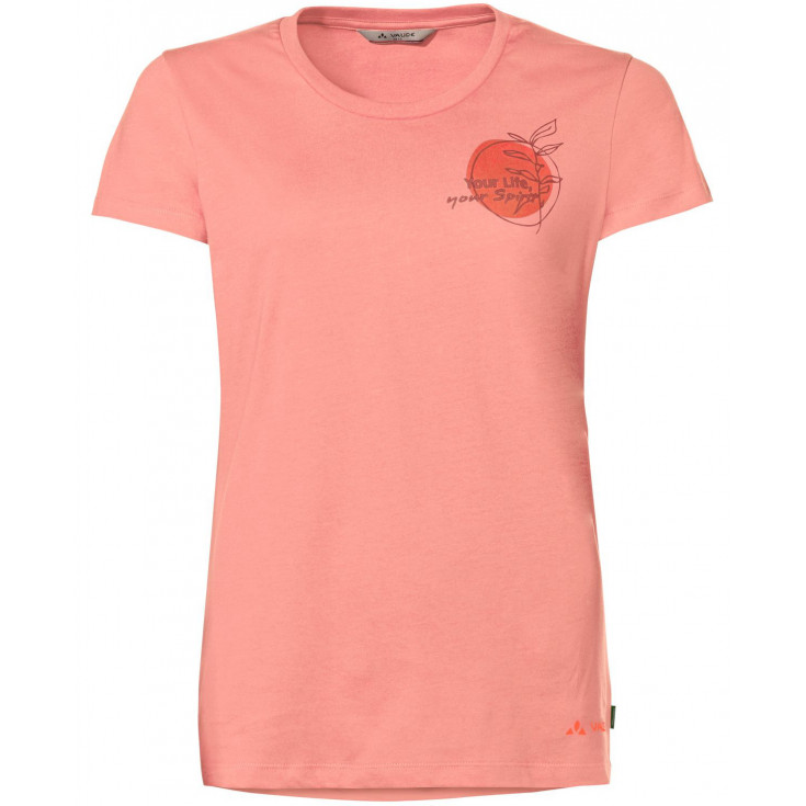 Tee-shirt coton biologique femme SPIRIT peach Vaude