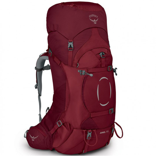 Sac à dos trekking femme ARIEL AG 55 Claret Red Osprey Packs 2022