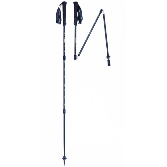Bâton de marche-trail 3 brins QUICK STICK CARBONE 130cm jaune LACAL (la paire)