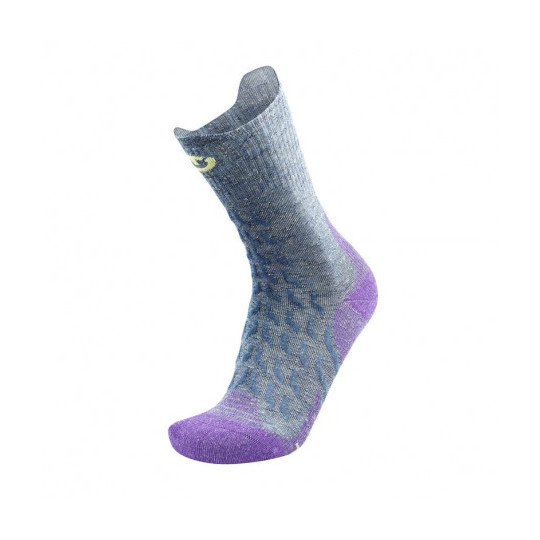 Chaussettes hautes femme TREKKING ultra-cool LINEN CREW violet THERM-IC