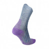 Chaussettes hautes femme TREKKING ultra-cool LINEN CREW violet THERM-IC