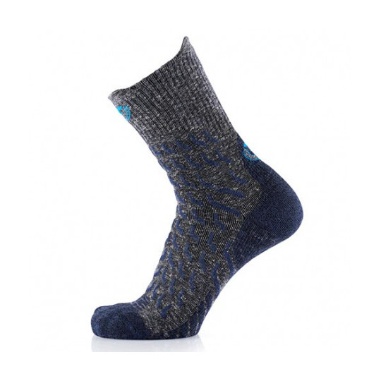 Chaussettes hautes homme TREKKING ultra-cool LINEN CREW bleu-navy THERM-IC