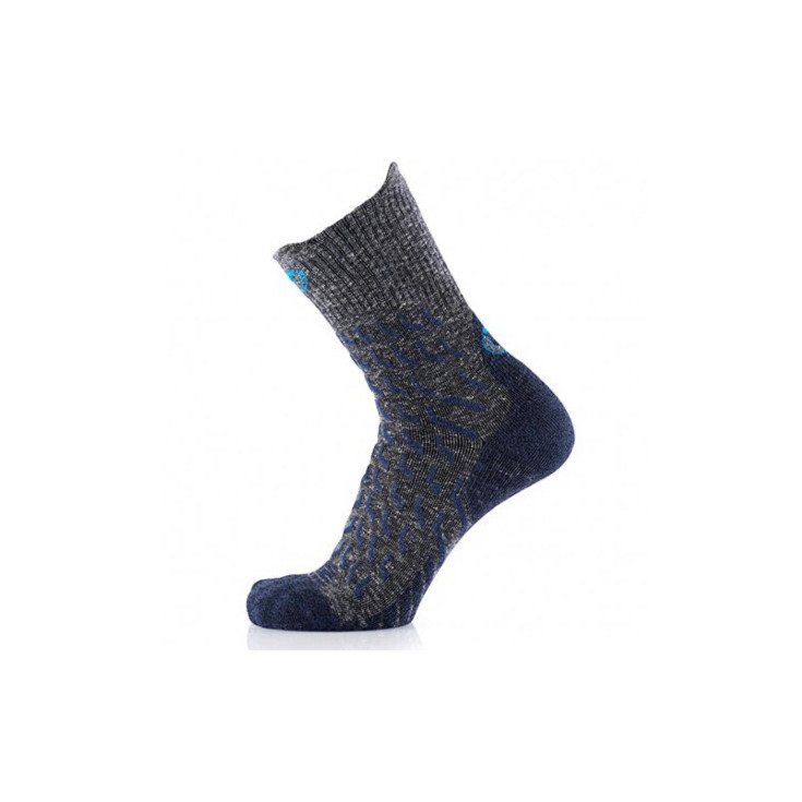 Chaussettes hautes homme TREKKING ultra-cool LINEN CREW bleu-navy THERM-IC  - Montania Sport