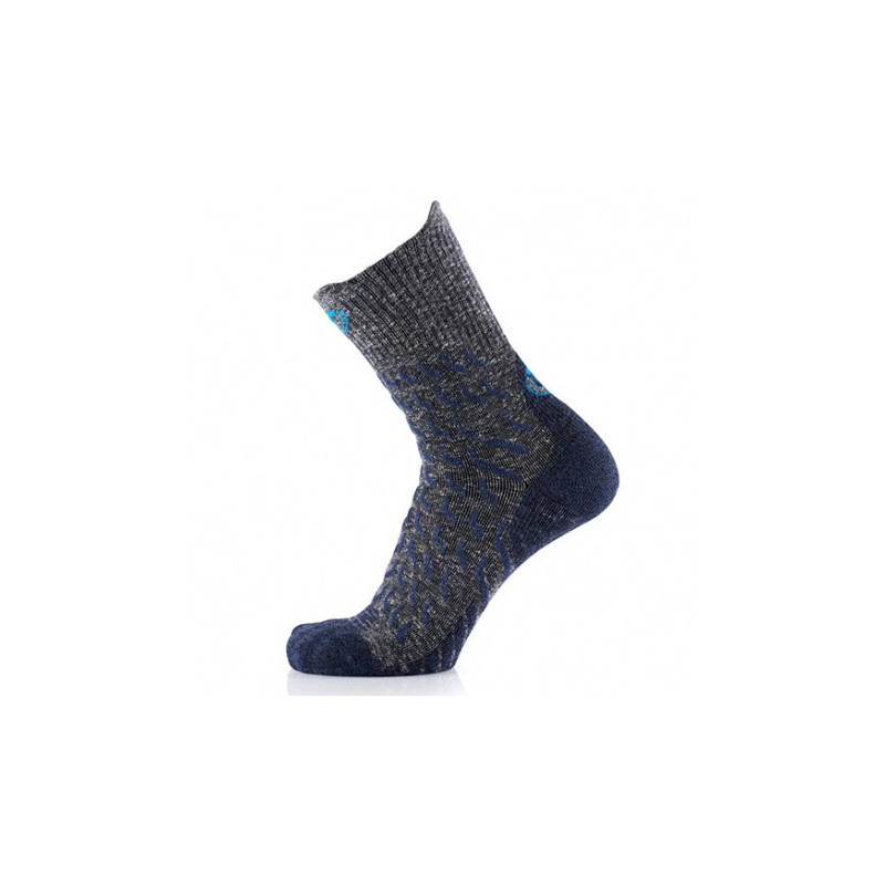 Chaussettes hautes homme TREKKING ultra-cool LINEN CREW bleu-navy THERM-IC  - Montania Sport