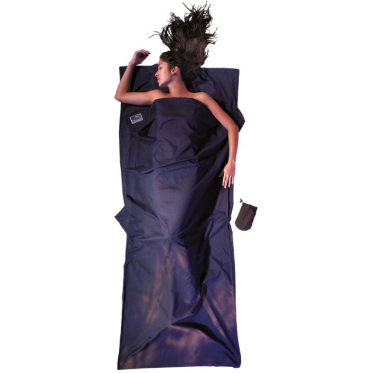 Drap de sac 100% COTON EGYPTIEN +4°C TRAVEL bleu-touareg COCOON