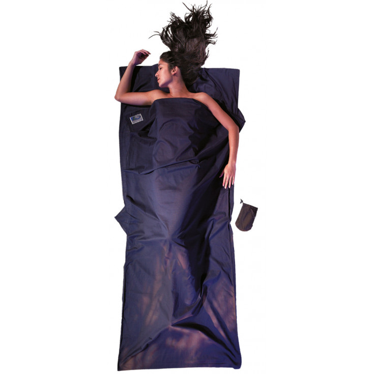Drap de sac 100% COTON EGYPTIEN +4°C TRAVEL bleu-touareg COCOON