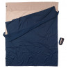 Drap de sac DOUBLE 100% COTON EGYPTIEN +4°C TRAVEL bleu-beige COCOON