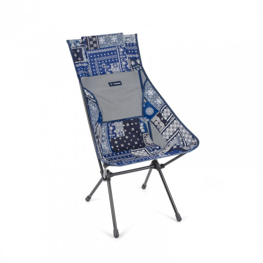 Chaise haute de randonnée et camping SUNSET CHAIR V2 blue-bandanna Helinox