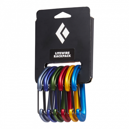 Lot de 6 mousquetons LITEWIRE Rackpack Black Diamond