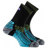 Lot de 3 paires de chaussettes mid PRO TRAIL noir-bleu Thyo