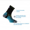 Lot de 3 paires de chaussettes mid PRO TRAIL noir-bleu Thyo