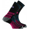 Lot de 3 paires de chaussettes mid PRO TRAIL noir-rose Thyo