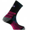 Lot de 3 paires de chaussettes mid PRO TRAIL noir-rose Thyo