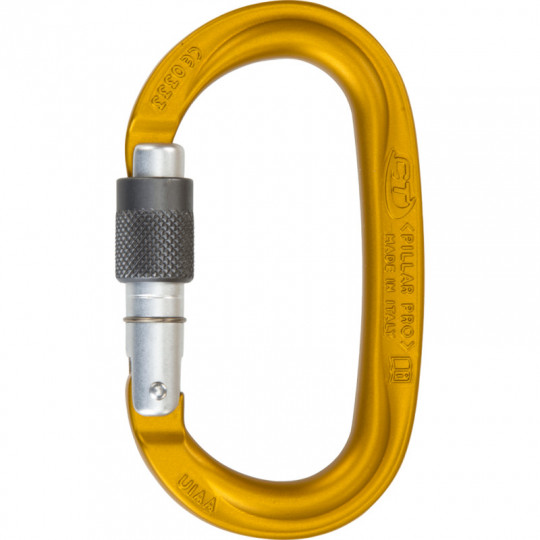 Mousqueton à vis oval PILLAR PRO SG jaune Climbing Technology