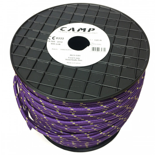 Cordelette escalade 5mm violet CAMP (en vente au mètre)