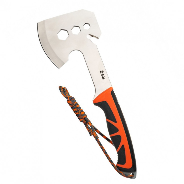 Hachette de camp et de survie STOKE CAMP HATCHET noir-orange SOL