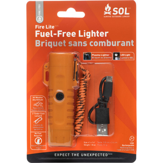 Briquet sans carburant PLASMA LIGHTER orange SOL