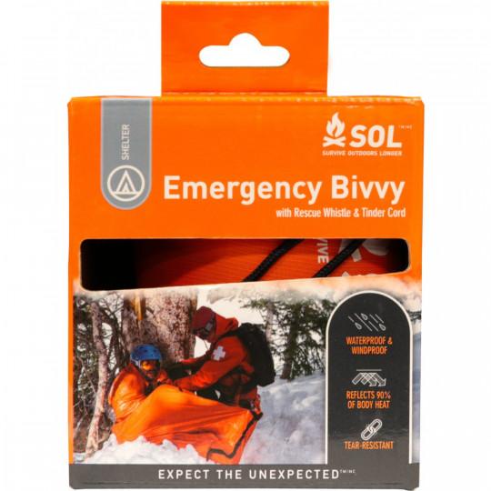 Bivouac de survie et secours EMERGENCY BIVVY orange SOL