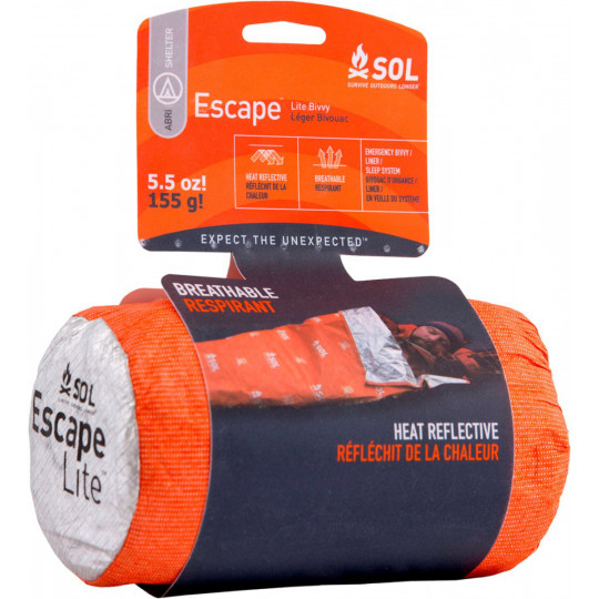 Bivouac de survie léger ESCAPE LITE BIVVY orange SOL