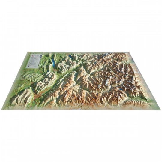 Carte en relief de LA SAVOIE 61x41cm 3DMAP