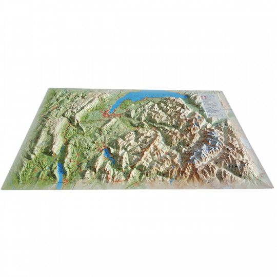 Carte en relief de LA HAUTE-SAVOIE 61x41cm 3DMAP