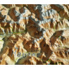 Carte en relief du massif DES ECRINS 61x41cm 3DMAP