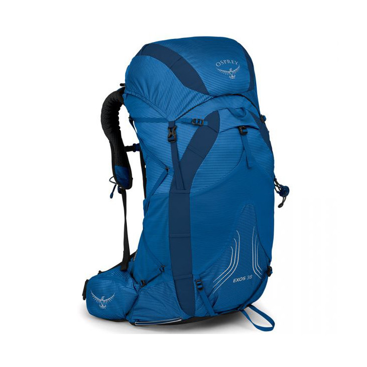 Sac à dos randonnée EXOS 38 blue Osprey Packs 2022 + RAINCOVER ULTRALIGHT