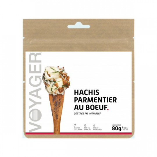Repas Lyophilisé Hachis Parmentier au Boeuf  80g - 327 Kcal - Voyager Nutrition