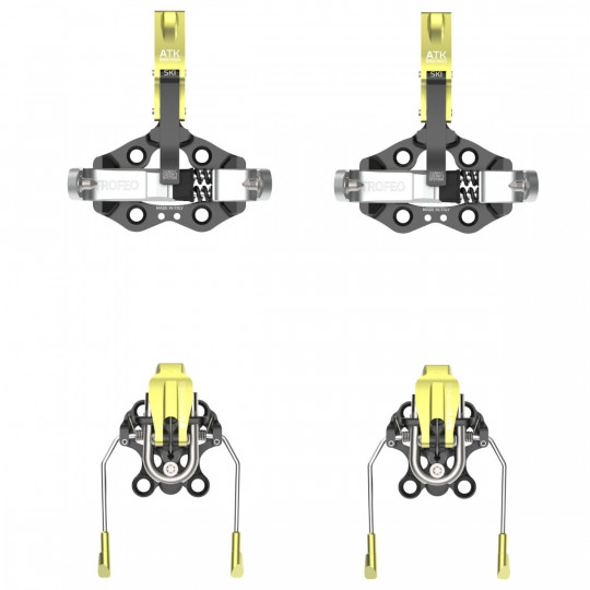 Fixation ski de rando compétition avec freins-skis TROFEO BRAKE jaune ATK Bindings