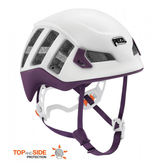 Casque escalade et alpinisme femme METEORA blanc-violet Petzl 2023
