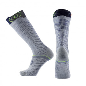 Chaussettes laine mérino SKI WARM light-grey THERM-IC - Montania Sport