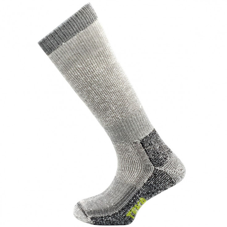 Chaussettes antidérapantes tissu épongeen laine GRIS CLAIR