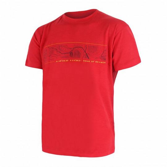 Tee-shirt laine Mérinos PT GPS rouge SENSOR