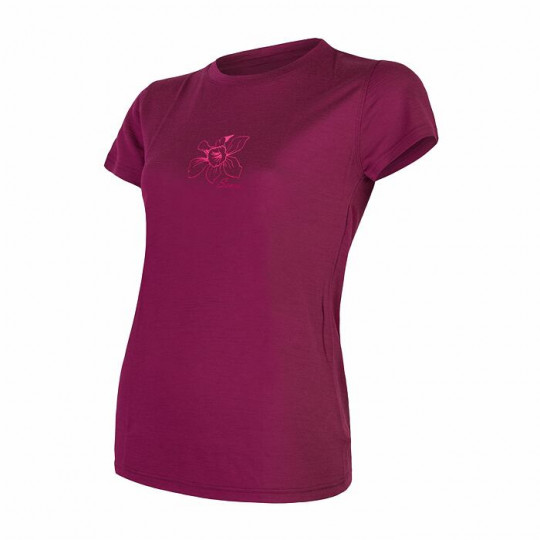 Tee-shirt laine Mérinos femme W'S PT ORCHID lilla SENSOR