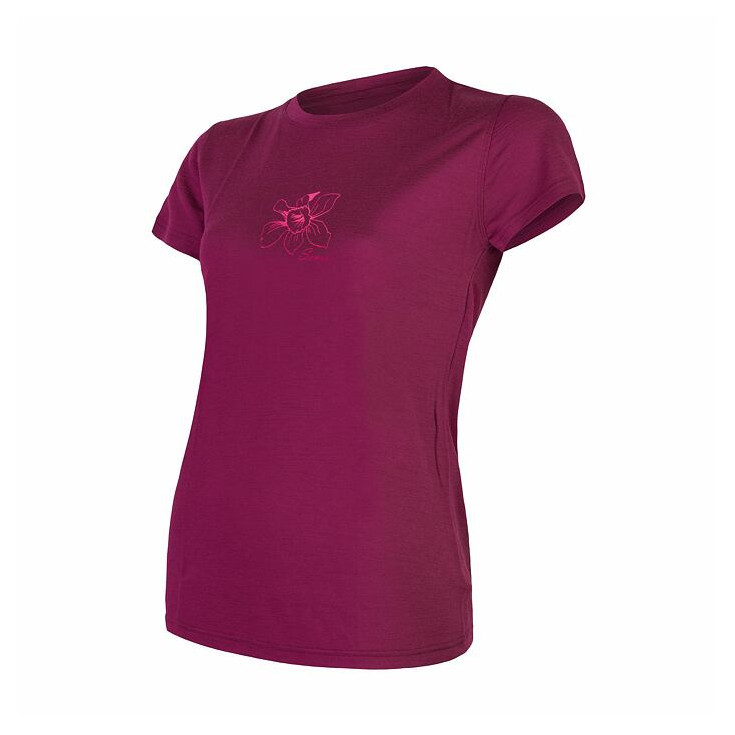 Tee-shirt laine Mérinos femme W'S PT ORCHID lilla SENSOR