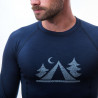 Tee-shirt homme laine Mérinos DOUBLE FACE LS deep-blue SENSOR