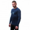 Tee-shirt homme laine Mérinos DOUBLE FACE LS deep-blue SENSOR