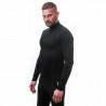 Tee-shirt homme laine Mérinos DOUBLE FACE 1/4 ZIP noir SENSOR