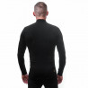 Tee-shirt homme laine Mérinos DOUBLE FACE 1/4 ZIP noir SENSOR