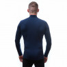 Tee-shirt homme laine Mérinos DOUBLE FACE 1/4 ZIP deep-blue SENSOR
