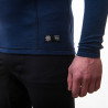 Tee-shirt homme laine Mérinos DOUBLE FACE 1/4 ZIP deep-blue SENSOR